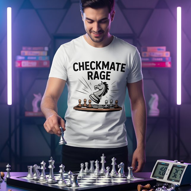 Schackmatt Raseri – Djärv Schackstridsdesign T Shirt (Skapare uppladdad)