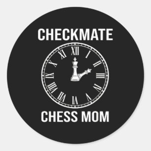 Schackmatt Schack Mamma Tid Galen Runt Klistermärke