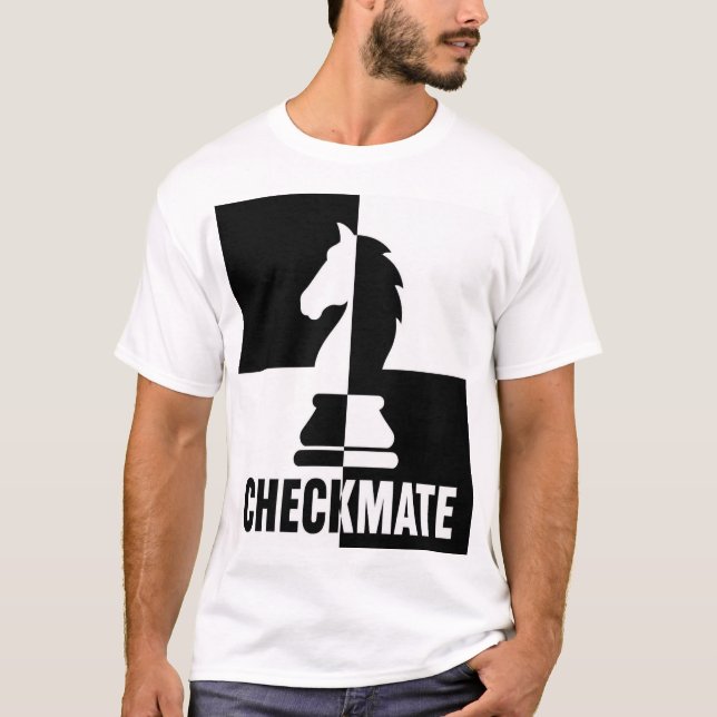 Schackmatt Schackriddare T Shirt (Framsida)