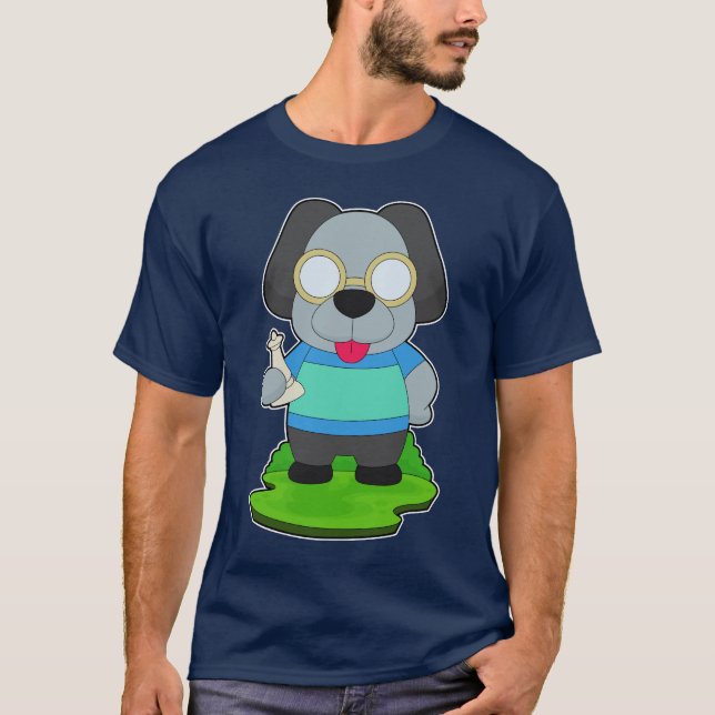 Schackpjäs Drottning Hund Schack T Shirt (Framsida)