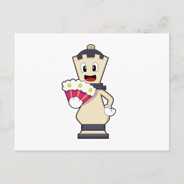 Schackpjäs Drottning vid Schack.PNG Vykort (Framsida)