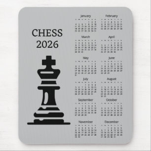 Schackpjäs Kung 2026 Kalender Musmatta