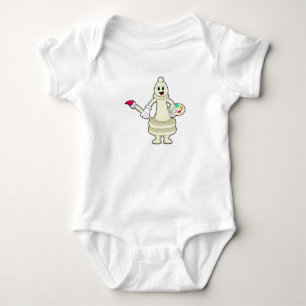 Schackpjäs Löpare som Målare med Pensel & Färg T Shirt