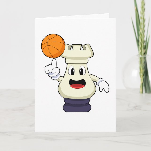 Schackpjäs Torn vid Basket Sport Kort (Framsida)