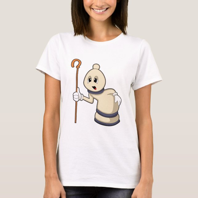 Schackpjäsen löpare vid schackspel t shirt (Framsida)