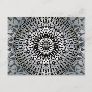 Schackpjäser Mandala Vykort