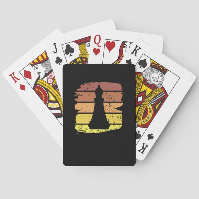 Schackpjäser Retro Casinokort (Baksidan)