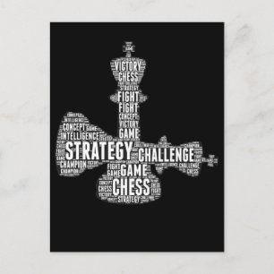 Schackpjäsord Strategi Utmaning Brädspel Vykort