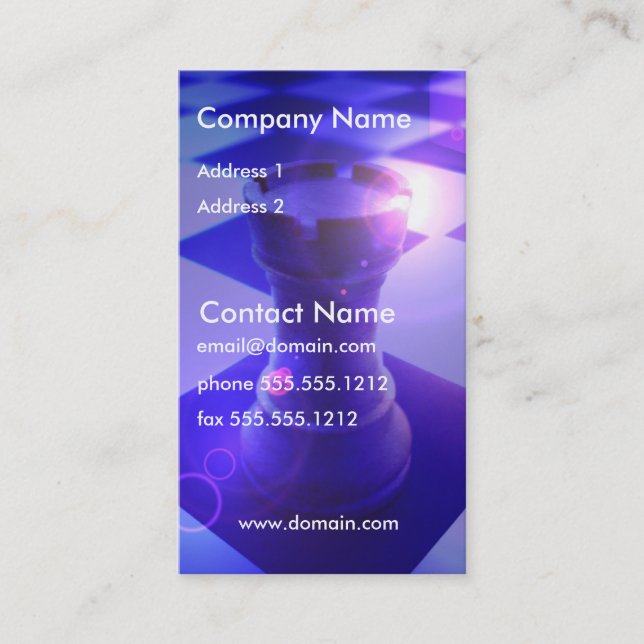 Schackråkavisitkort Visitkort (Framsida)