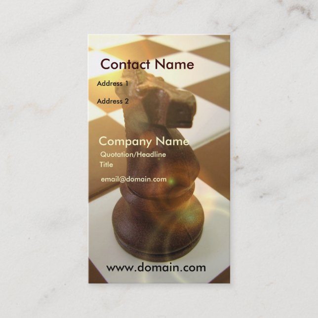 Schackriddarevisitkort Visitkort (Framsida)