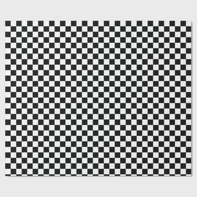 Schackrutig  presentpapper (Platt)