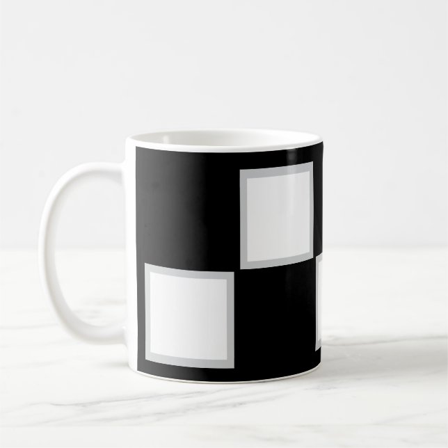 Schackrutiga rutor kaffemugg (Vänster)