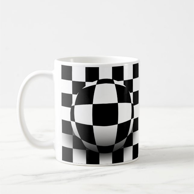 Schackruttsillusion Kaffemugg (Vänster)