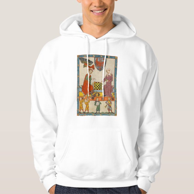Schackspel 1300-tals Codex Manesse Hoodie (Framsida)