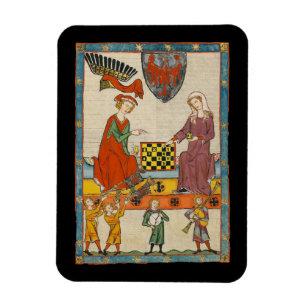 Schackspel 1300-tals Codex Manesse Magnet