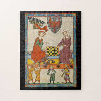 Schackspel 1300-tals Codex Manesse Pussel