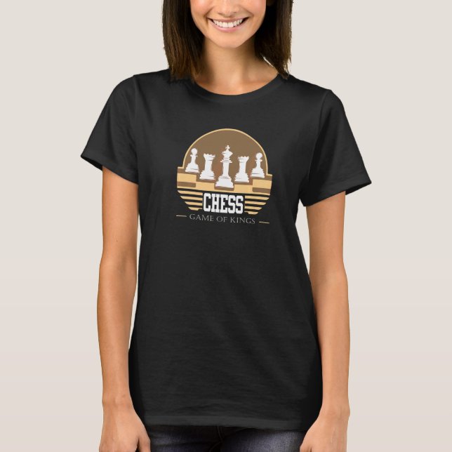 Schackspel för kungar och dam t shirt (Framsida)