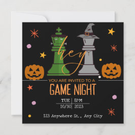 schackspel natthalloween inbjudningar