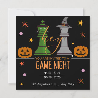 schackspel natthalloween inbjudningar