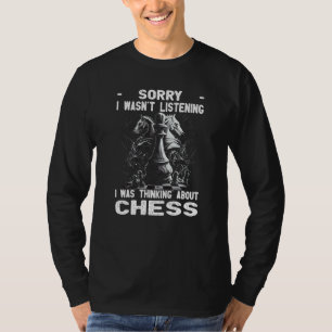 Schackspelare Schackbräde I Tänker På Schack T Shirt