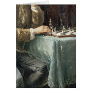 Schackspelarna, 1887 hälsningskort