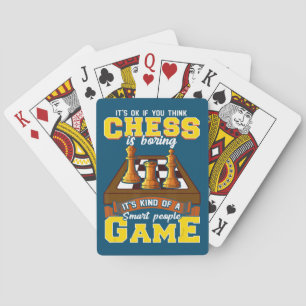 schackspelet är smart, rolig schackspelare casinokort