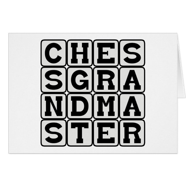 Schackstormästare, Bra på schack Hälsningskort (Framsidan Horizontal)