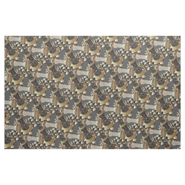 Schackstridschacket stiger ombord tyg (Fat Quarter)