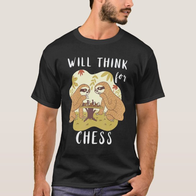 Schacktrögdjur som spelar schackbrädspel schackspe t shirt (Framsida)