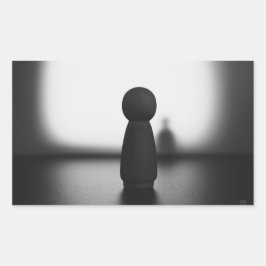 Schaduw van een mentale toestand. rektangulärt klistermärke