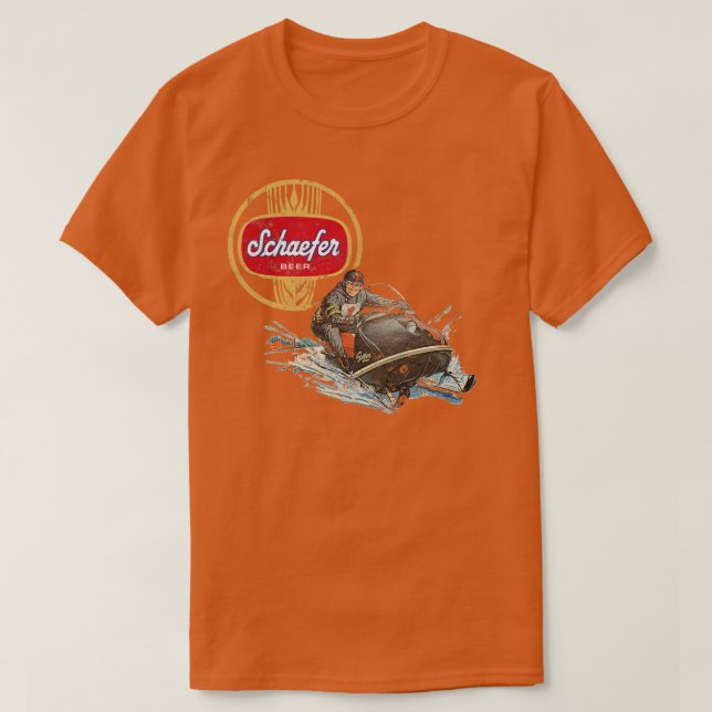 Schaefer Beer Snowmobile T Shirt (Design framsida)