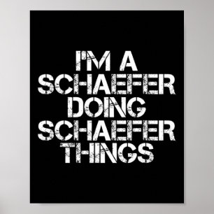 Schaefer Funny Surname Family Träd Birthday Reunio Poster