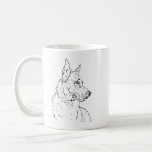 Schäferhund Alsatian Hund Konst Kaffemugg