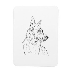 Schäferhund Alsatian Hund Konst Magnet