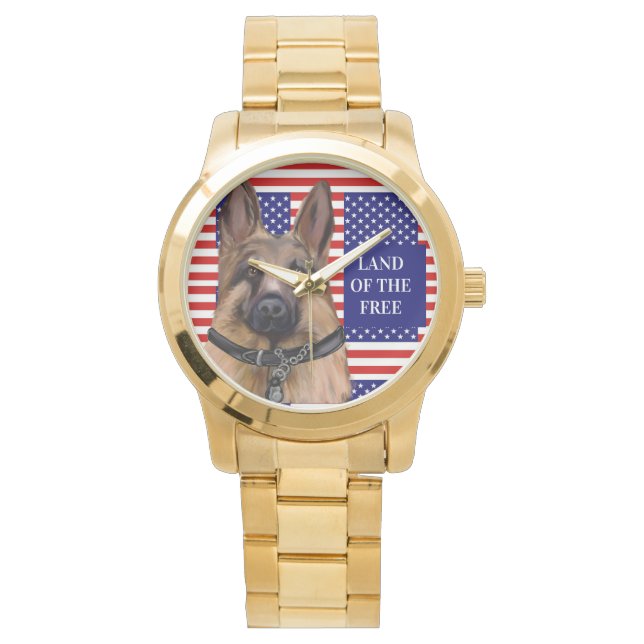 SCHÄFERHUND ARMBANDSUR (Framsida)