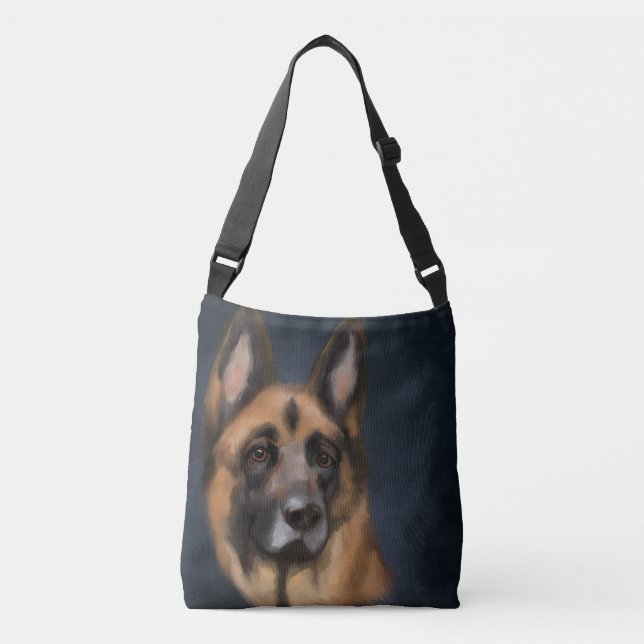 SCHÄFERHUND  AXELVÄSKA (Framsida)