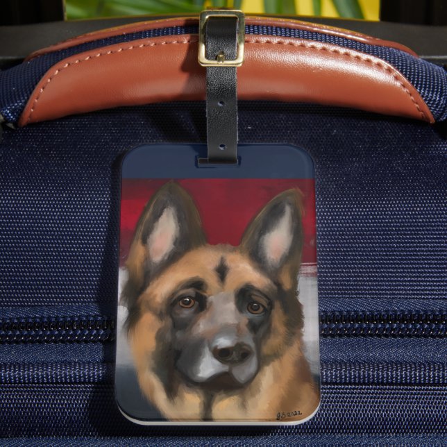 Schäferhund Bagagebricka (Framsida Insitu 2)