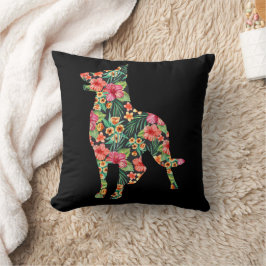 Schäferhund Blomma Rolig Hund Silhuett Blommig Kudde