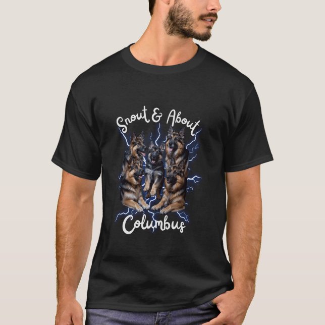 Schäferhund Bootleg Columbus Ohio T Shirt (Framsida)