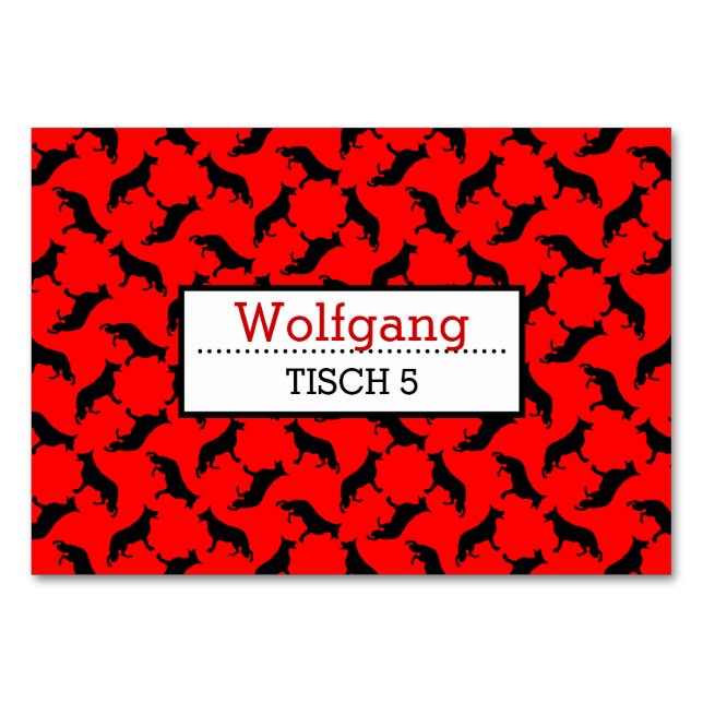 Schäferhund Bordskort (Framsidan)