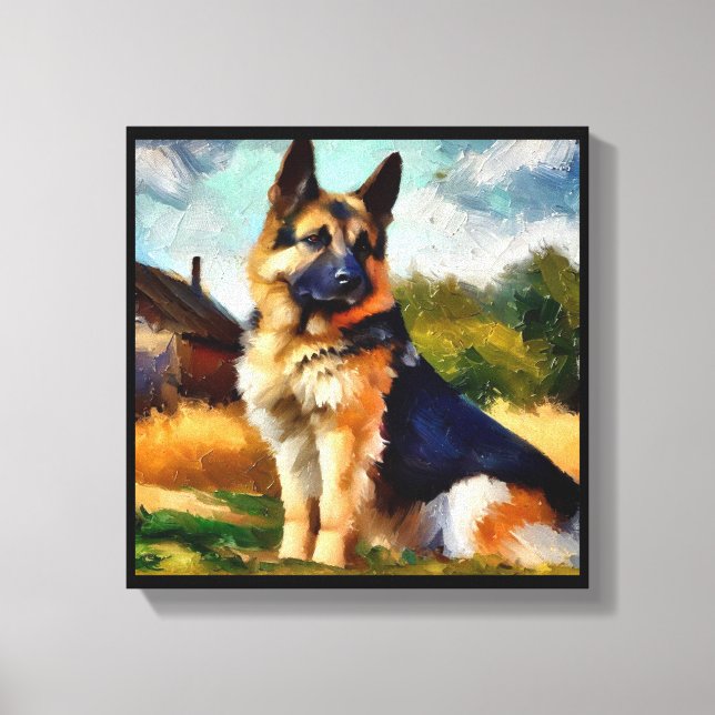 Schäferhund Canvastryck (Framsida)
