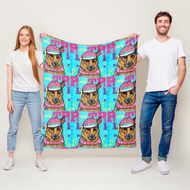 Schäferhund  fleecefilt (På plats)