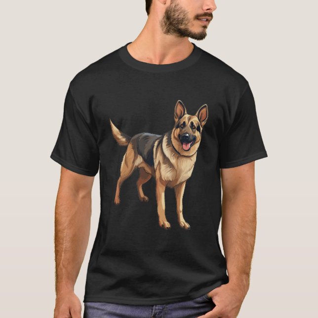 Schäferhund - German Shepherd T Shirt (Framsida)