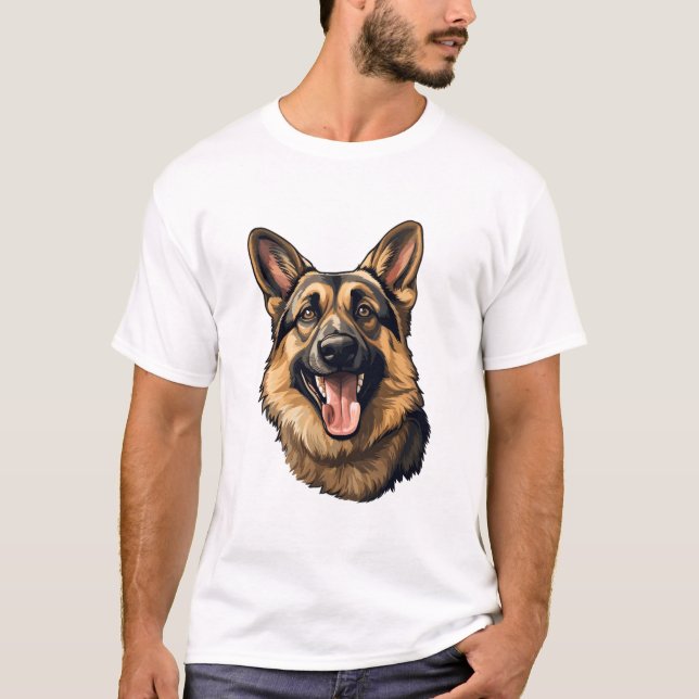 Schäferhund - German Shepherd T Shirt (Framsida)