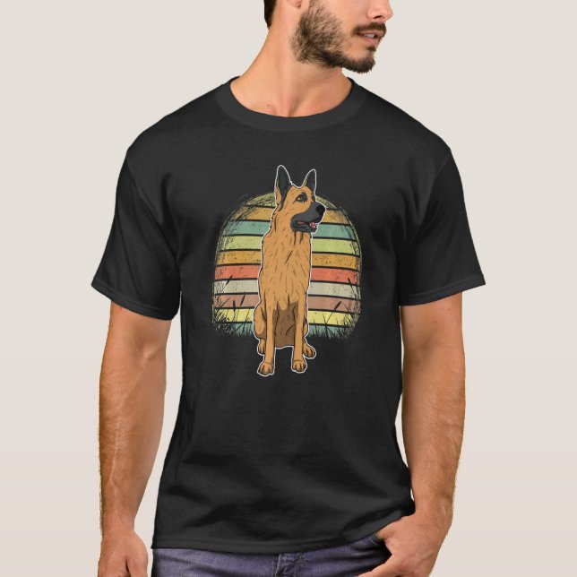 Schäferhund GSD hundras 34 T Shirt (Framsida)