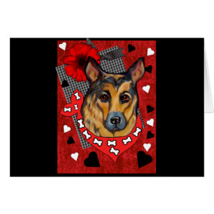 SCHÄFERHUND HÄLSNINGSKORT