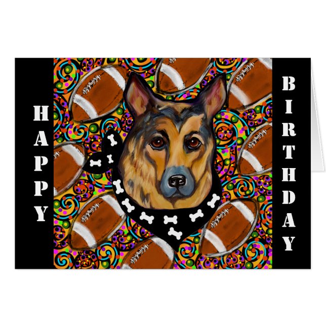 SCHÄFERHUND  HÄLSNINGSKORT (Framsidan Horizontal)