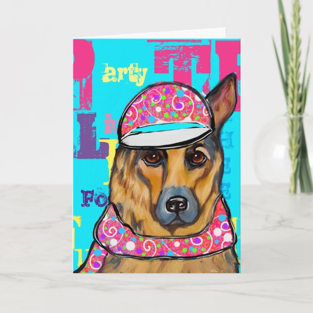 Schäferhund Helgkort (Framsida)