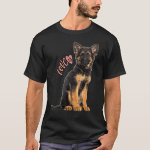 Schäferhund Herdehund Mamma Pappa Kärlek Husdjur T Shirt