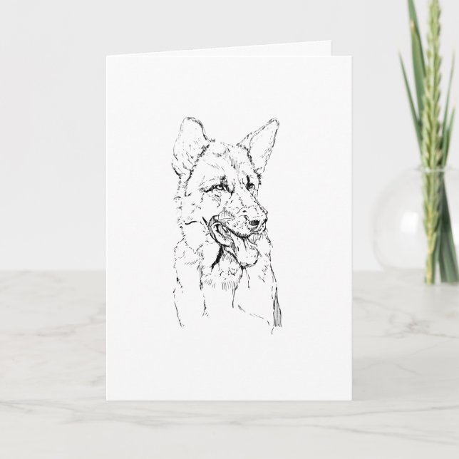 Schäferhund, Hundmamma Personlig Kort (Framsida)